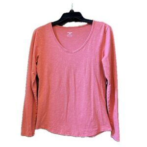 Horny Toad coral heather long sleeve tee small